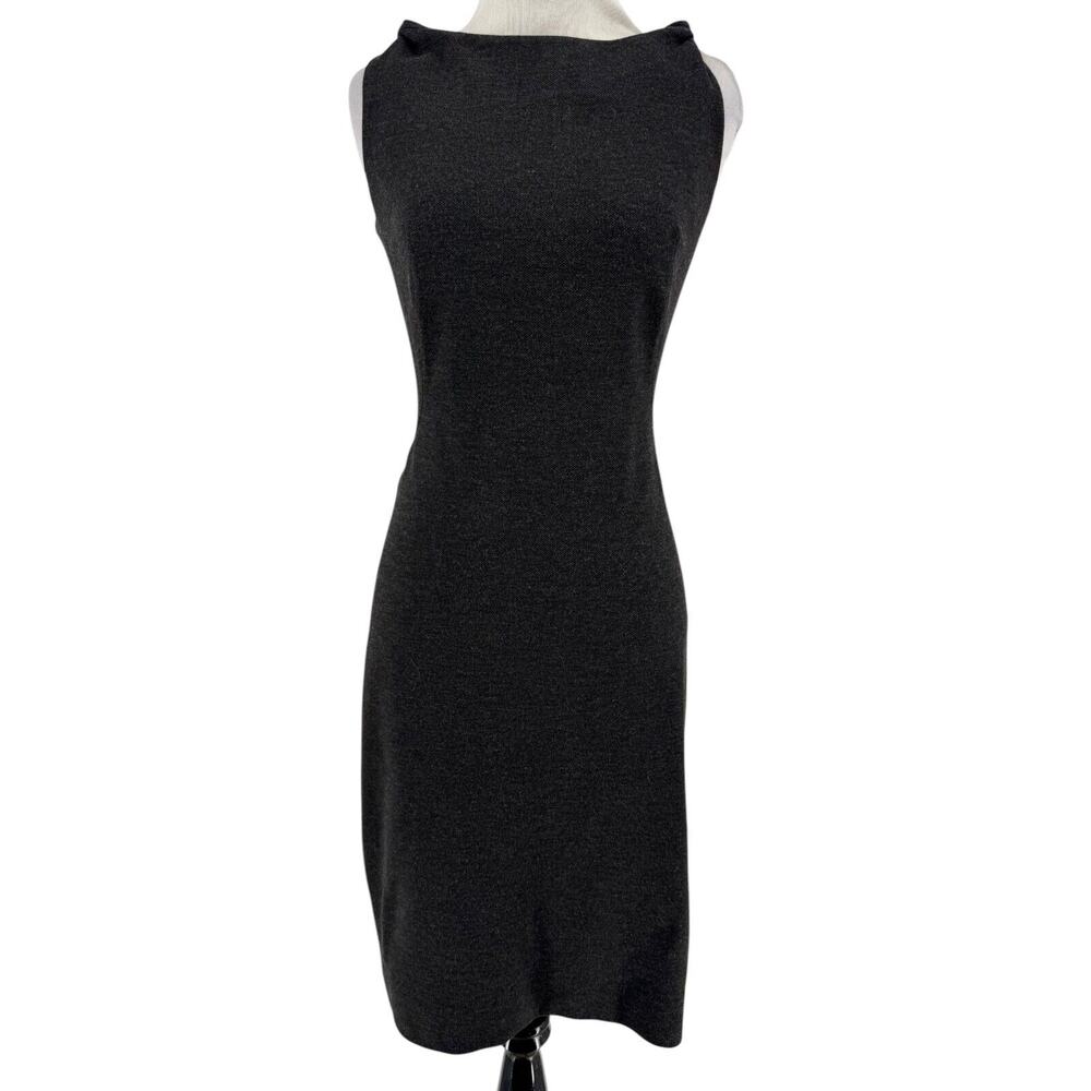 M.M. Lafleur Women's Charcoal Gray Lydia‎ Twist Sleeveless Sheath Dress Size 0